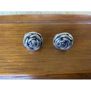 Sterling Silver Rose Earrings 925 (18)